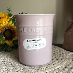 Le Creuset Light Pink Lilac Stoneware Utensil Holder Crock - SHALLOT